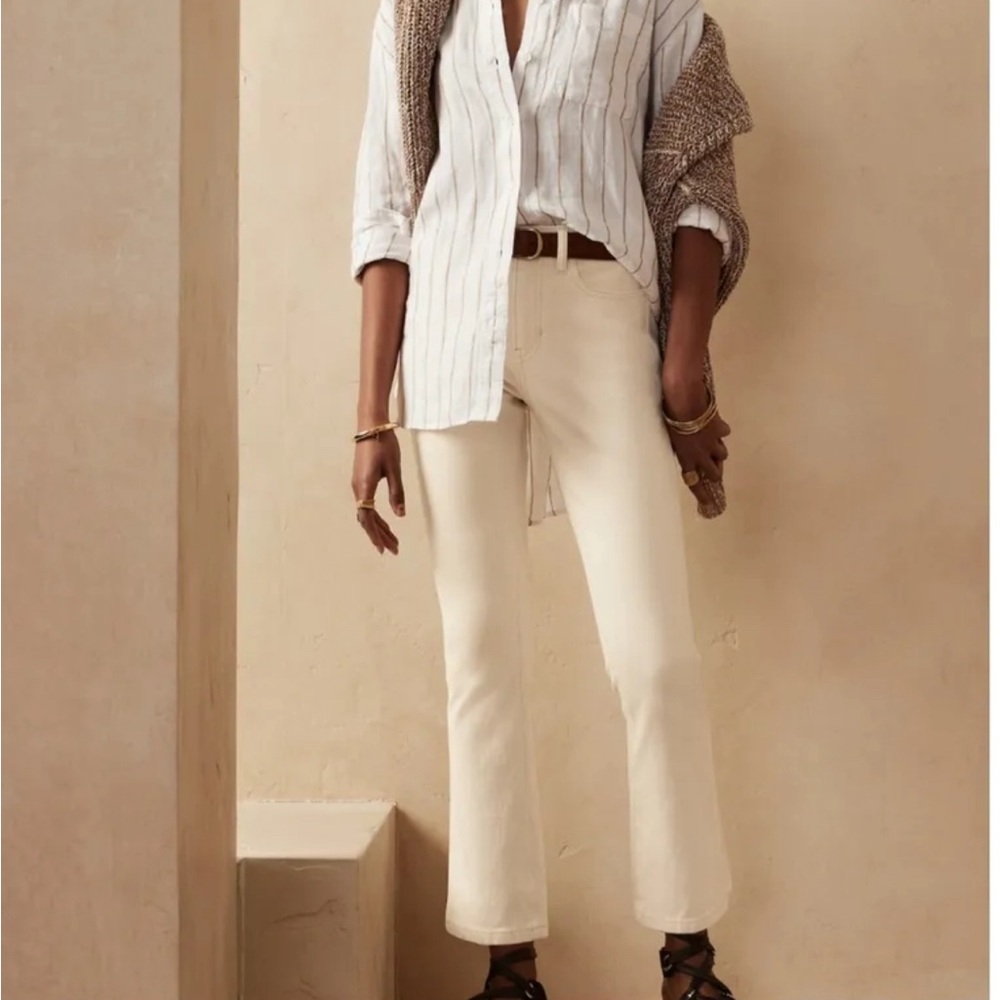 Banana Republic The Crop-Boot Jean Ecru Wash, 30